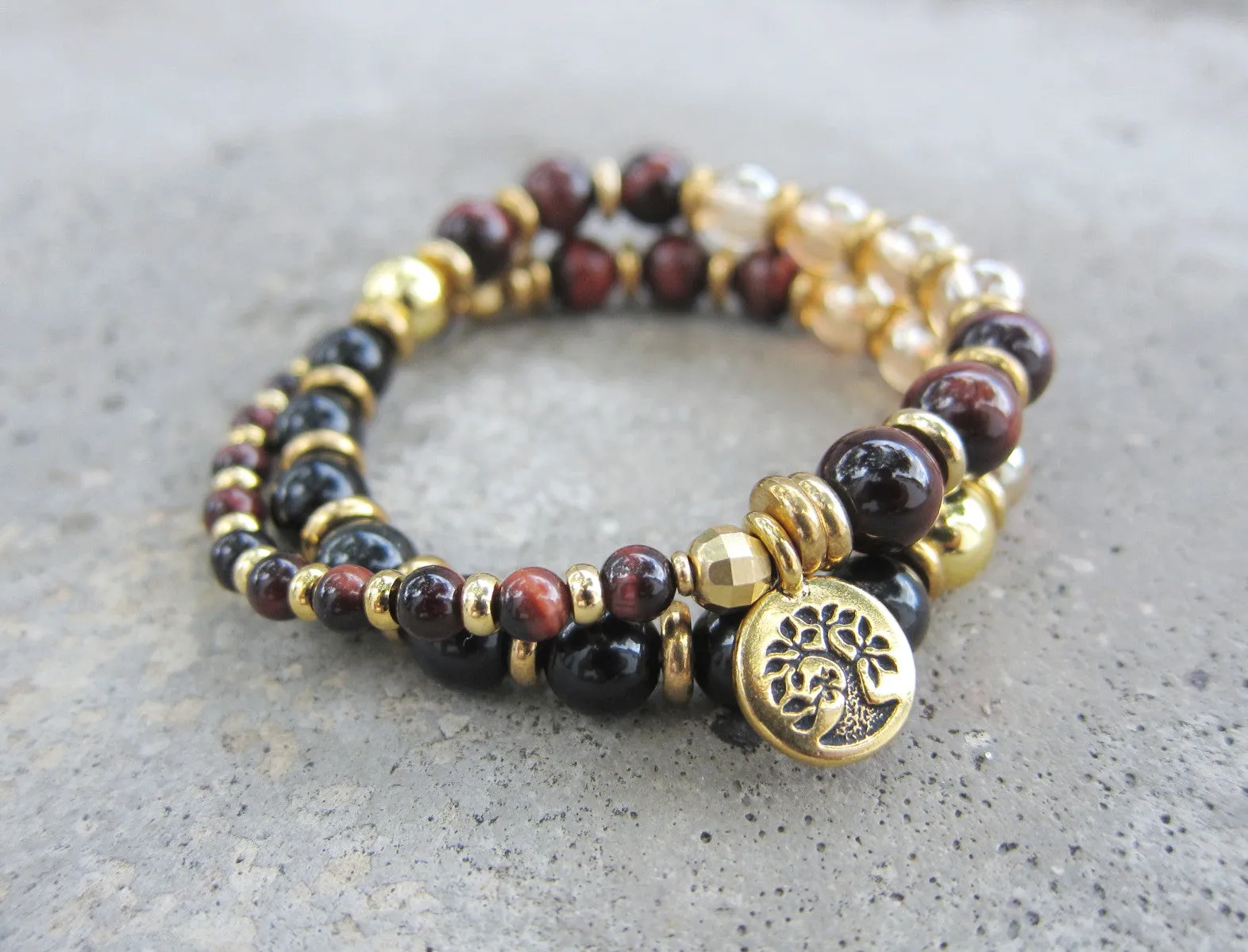 Confidence, Calming   Protection Mala Bracelet