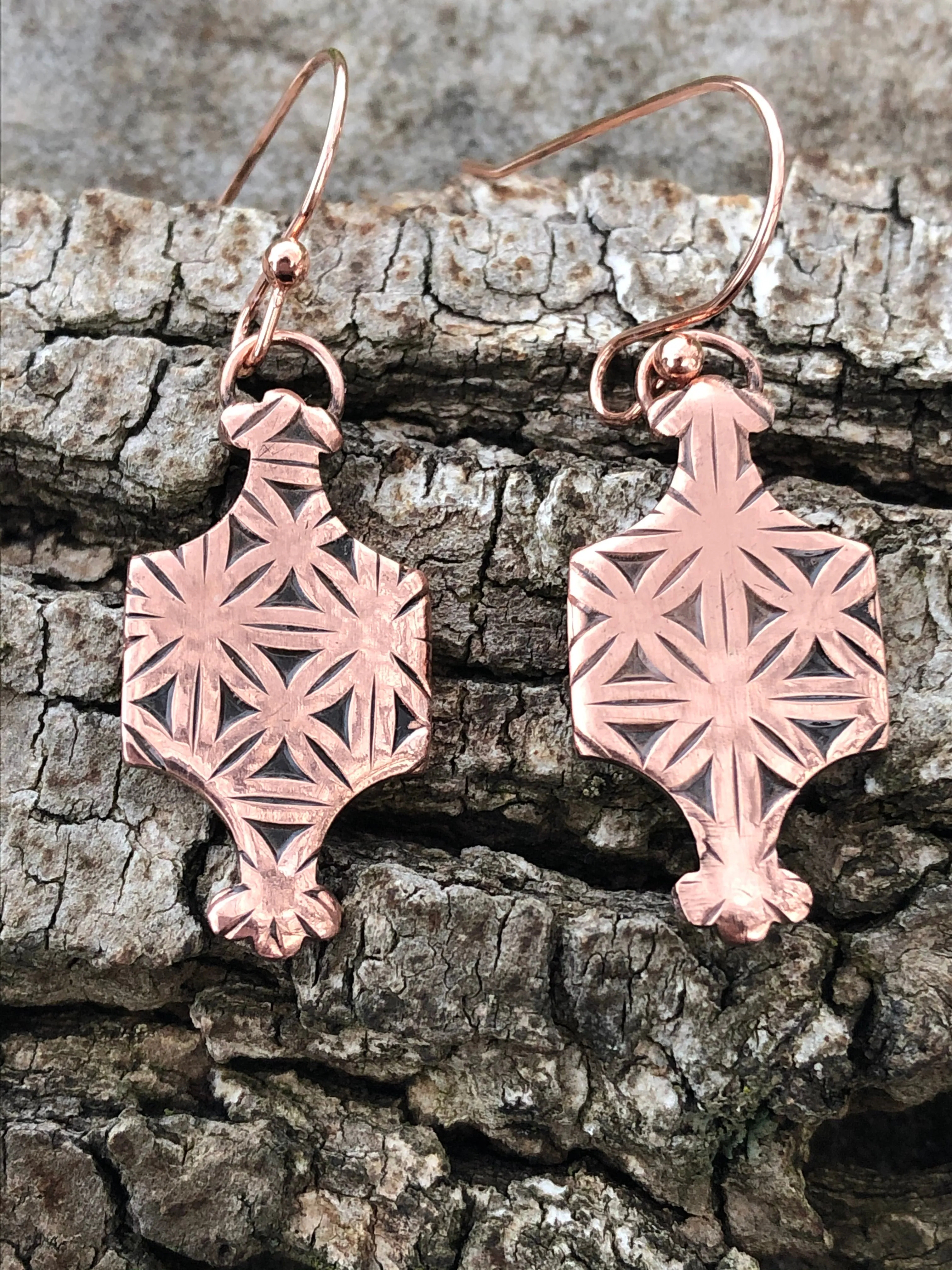 Copper Lantern Earrings