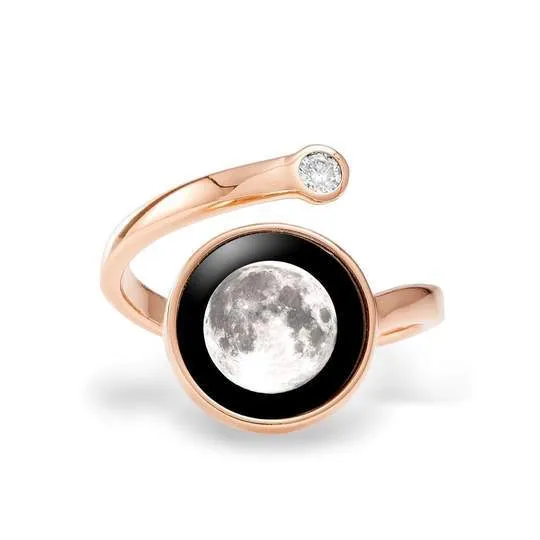 Rose Gold Cosmic Spiral Ring by Moonglow