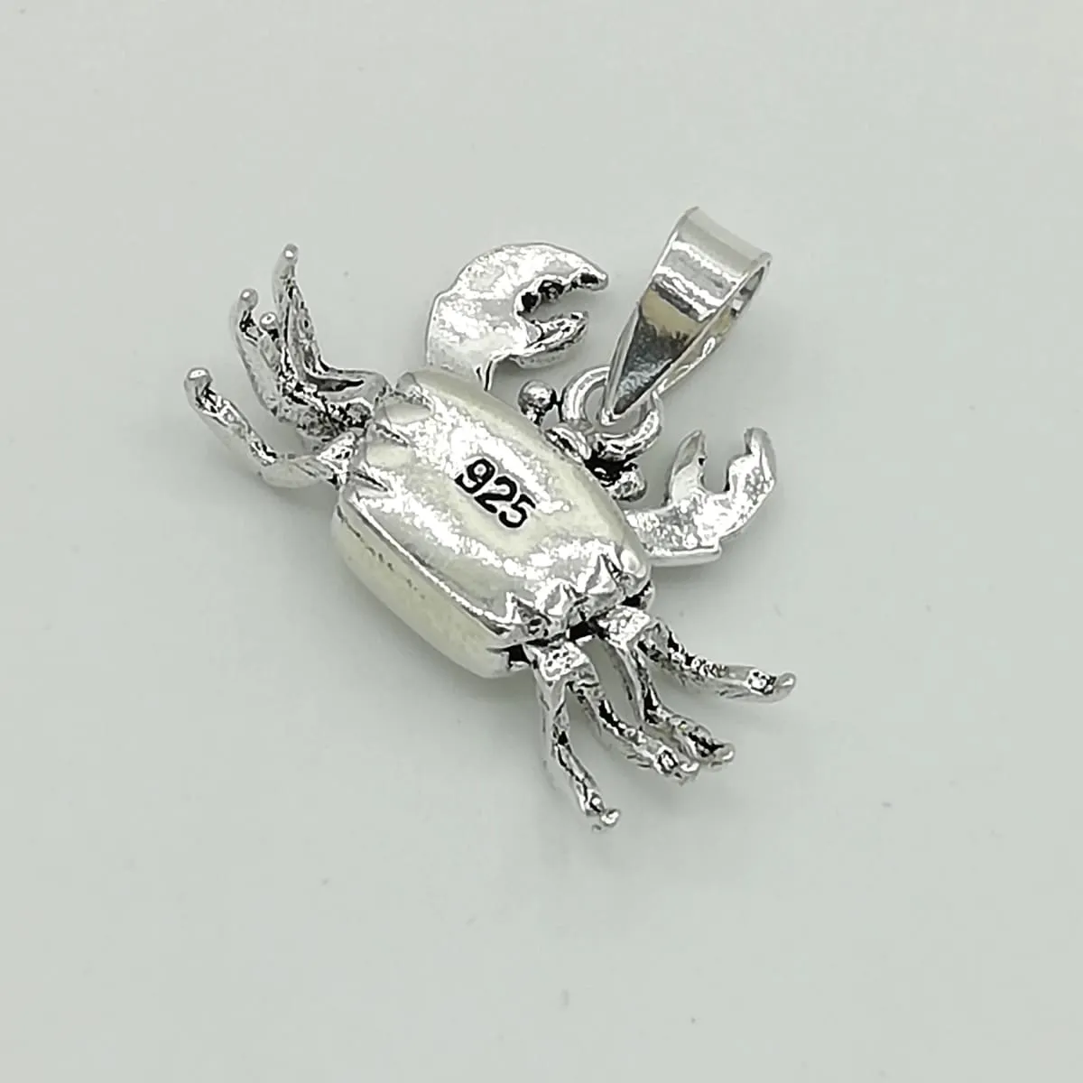 Crab Pendant - Silver Crab Necklace - Crab Neck Charm - Beach Jewelry - Cute Silver Gifts - Silver Bracelet - Unisex Jewelry - PD224