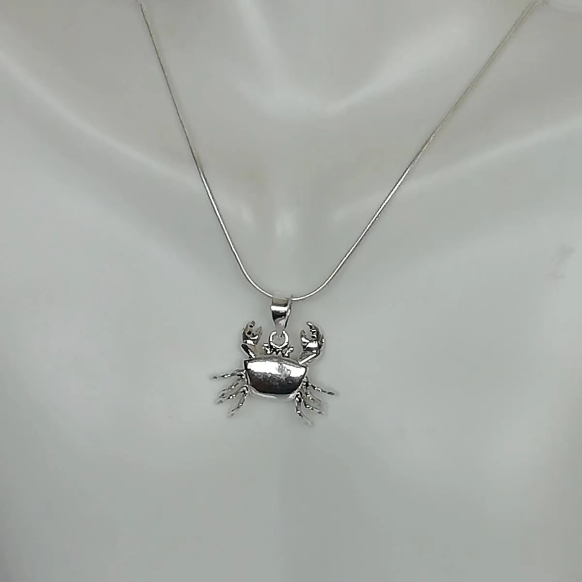 Crab Pendant - Silver Crab Necklace - Crab Neck Charm - Beach Jewelry - Cute Silver Gifts - Silver Bracelet - Unisex Jewelry - PD224