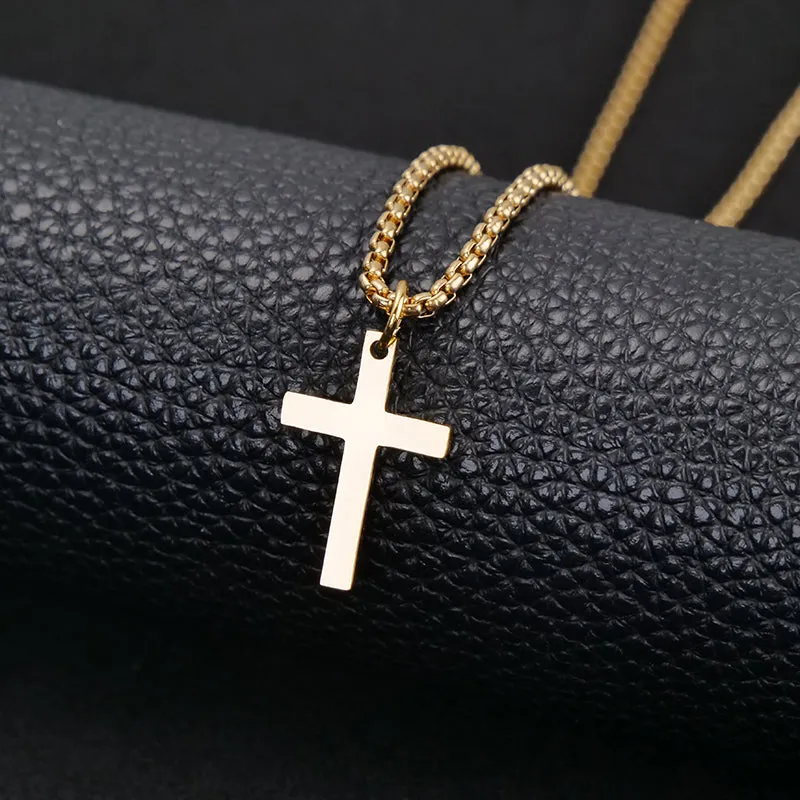 Cross Necklace for Men Mens Necklace Small  Cross Pendant Gift for Men Brother Father's Day Gift