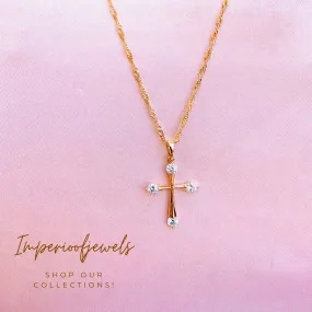 Cross necklace,bracelets,rings,earrings,accessories ,gold, #0017GC-17