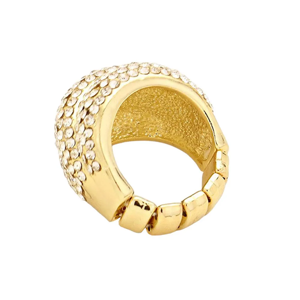 Crystal Pave Stretch Ring