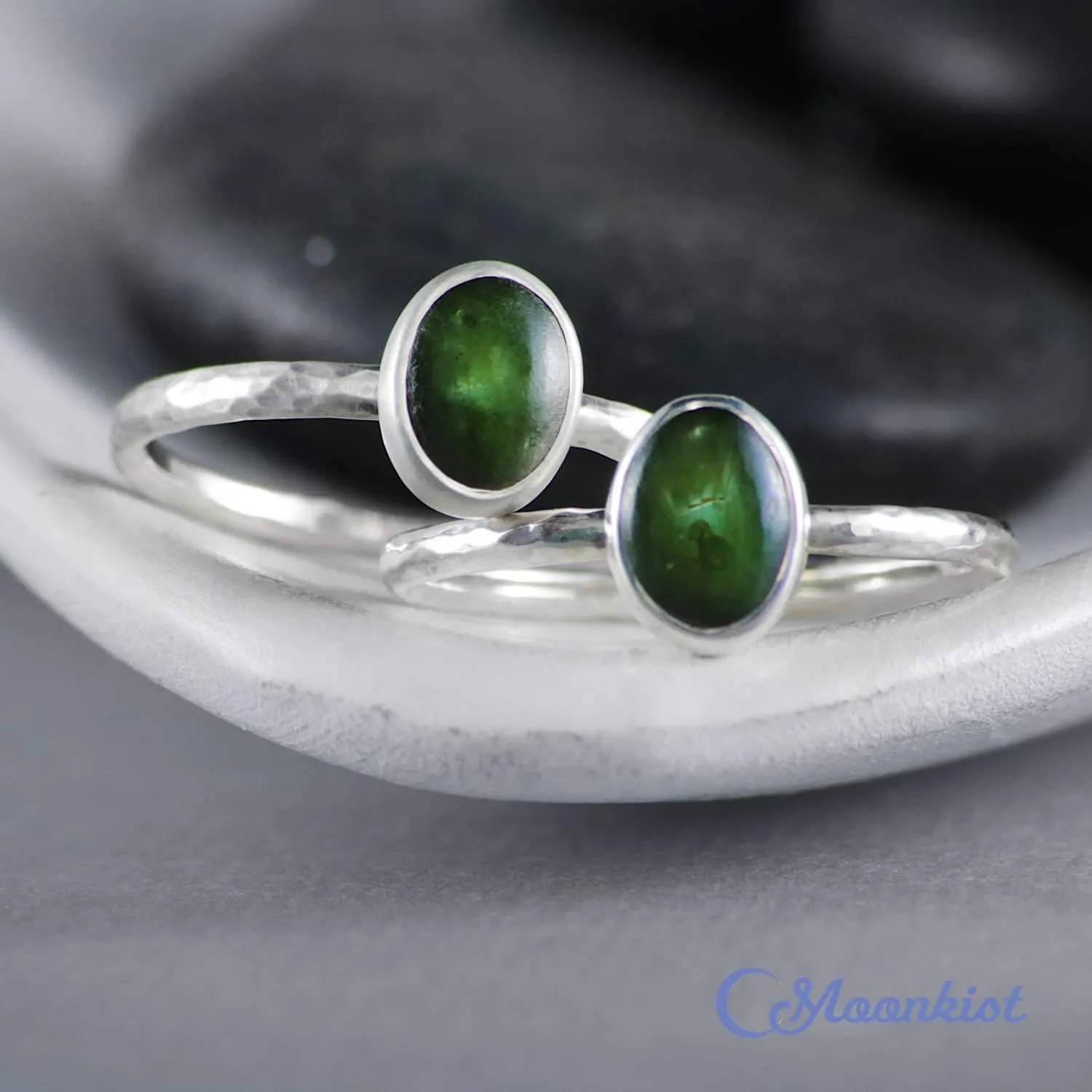 Dainty Oval Jade Promise Ring | Moonkist Designs