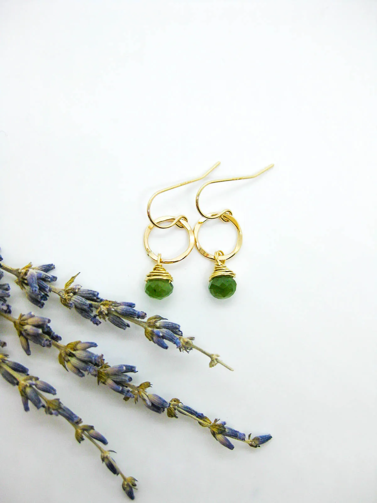 Daisy: Jade Earrings - e734