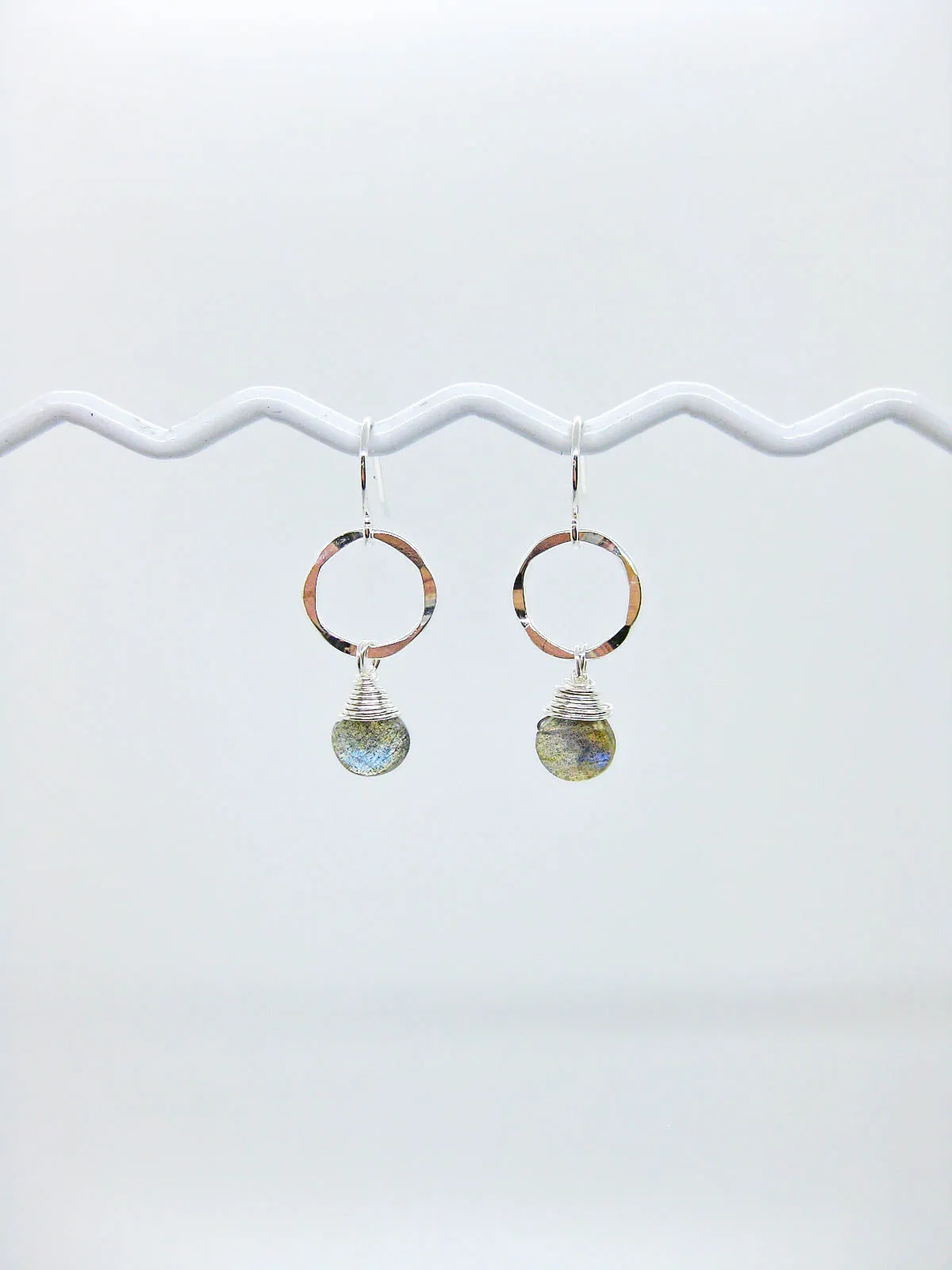 Daisy: Labradorite Earrings - e729