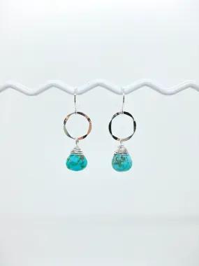 Daisy: Turquoise Earrings - e728