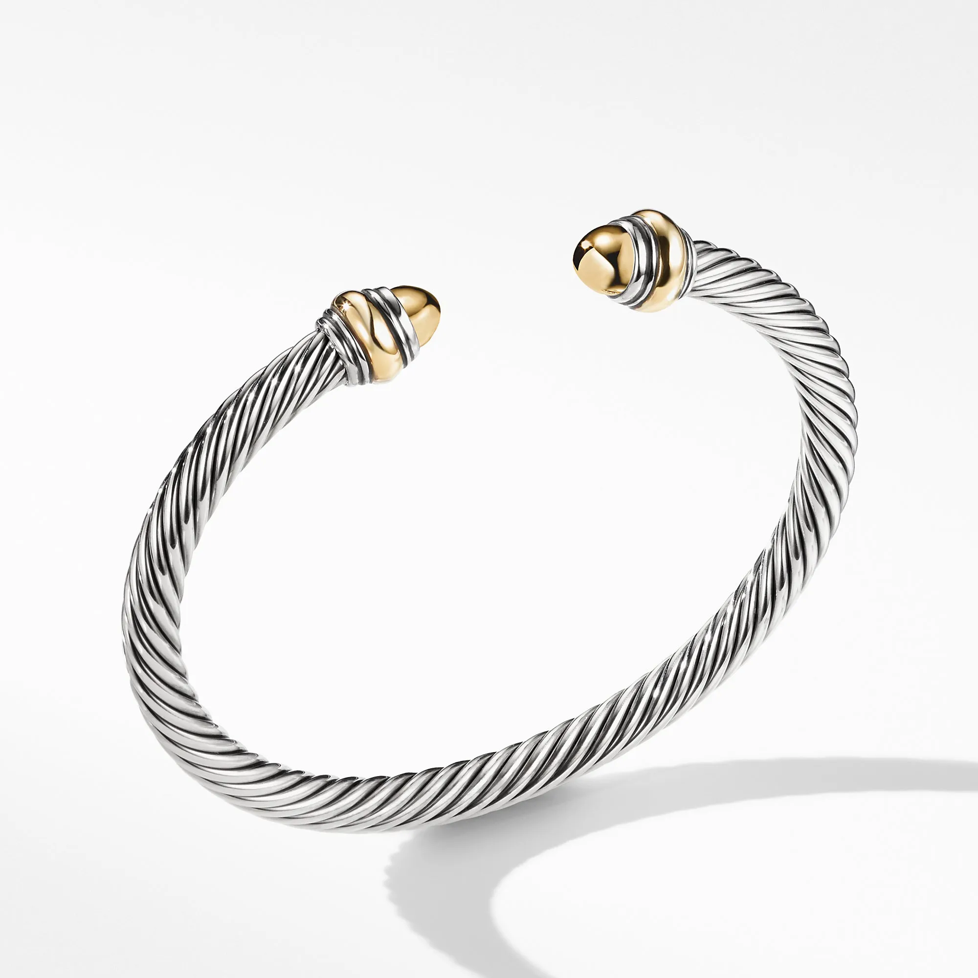 David Yurman 5MM Cable Classic Bracelet with Gold Domes