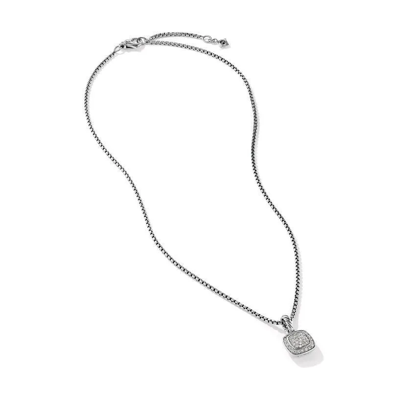 David Yurman Petite Albion Pendant Necklace with Pave Diamonds