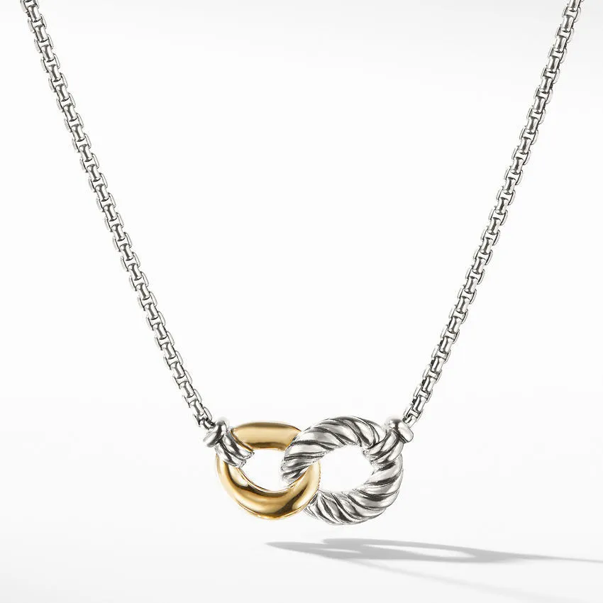 David Yurman Sterling Silver 18k Gold Belmont Necklace