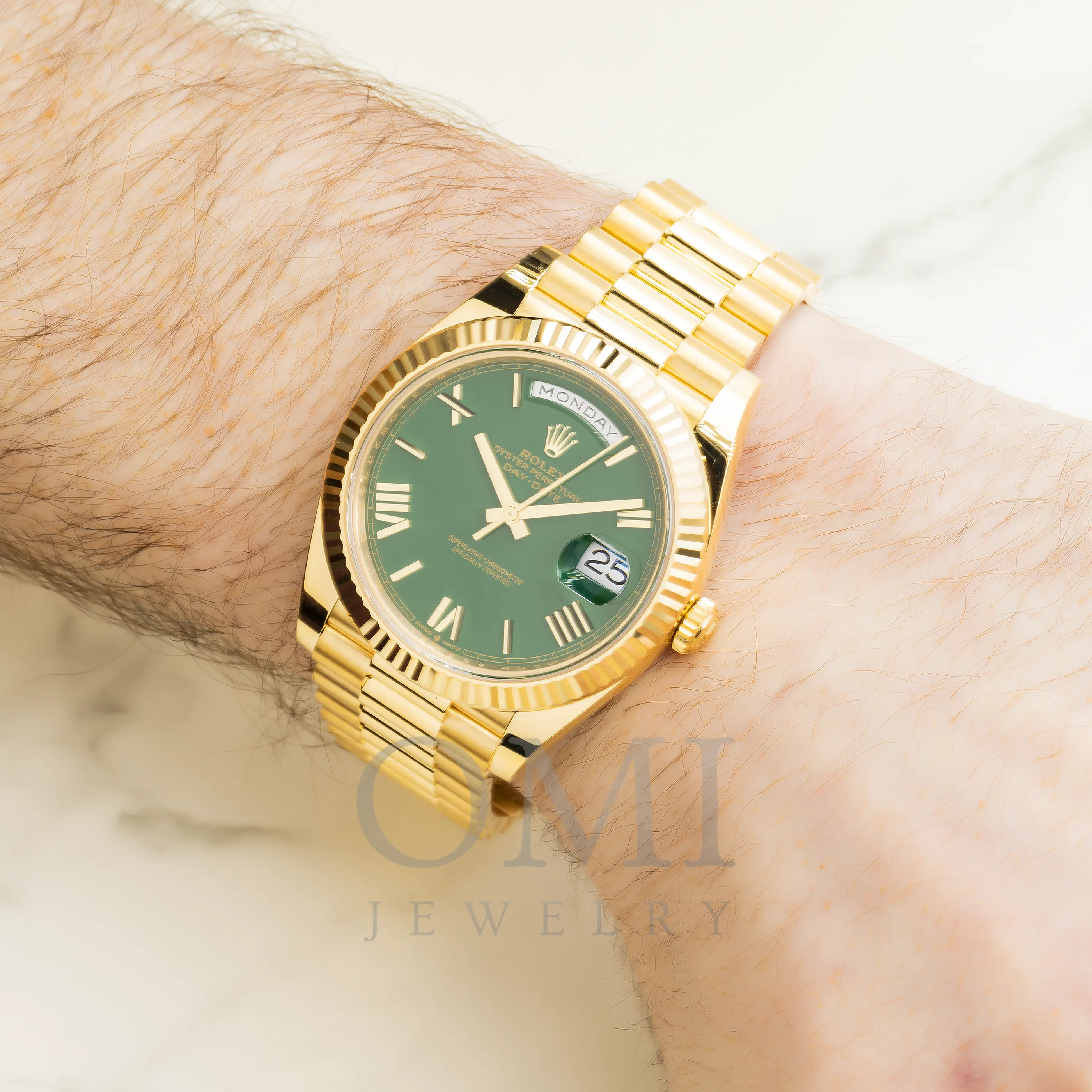 Day-Date  228238 40MM - Yellow Gold Watch With President Yellow Gold Oyster Bracelet and Fluted Bezel