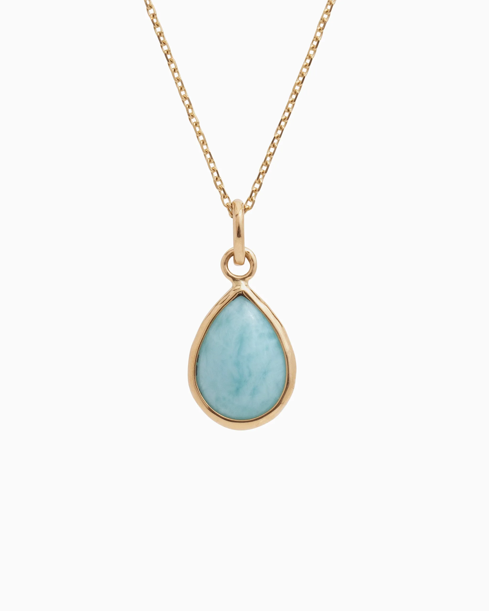 Dewdrop Stone Pendant - Larimar