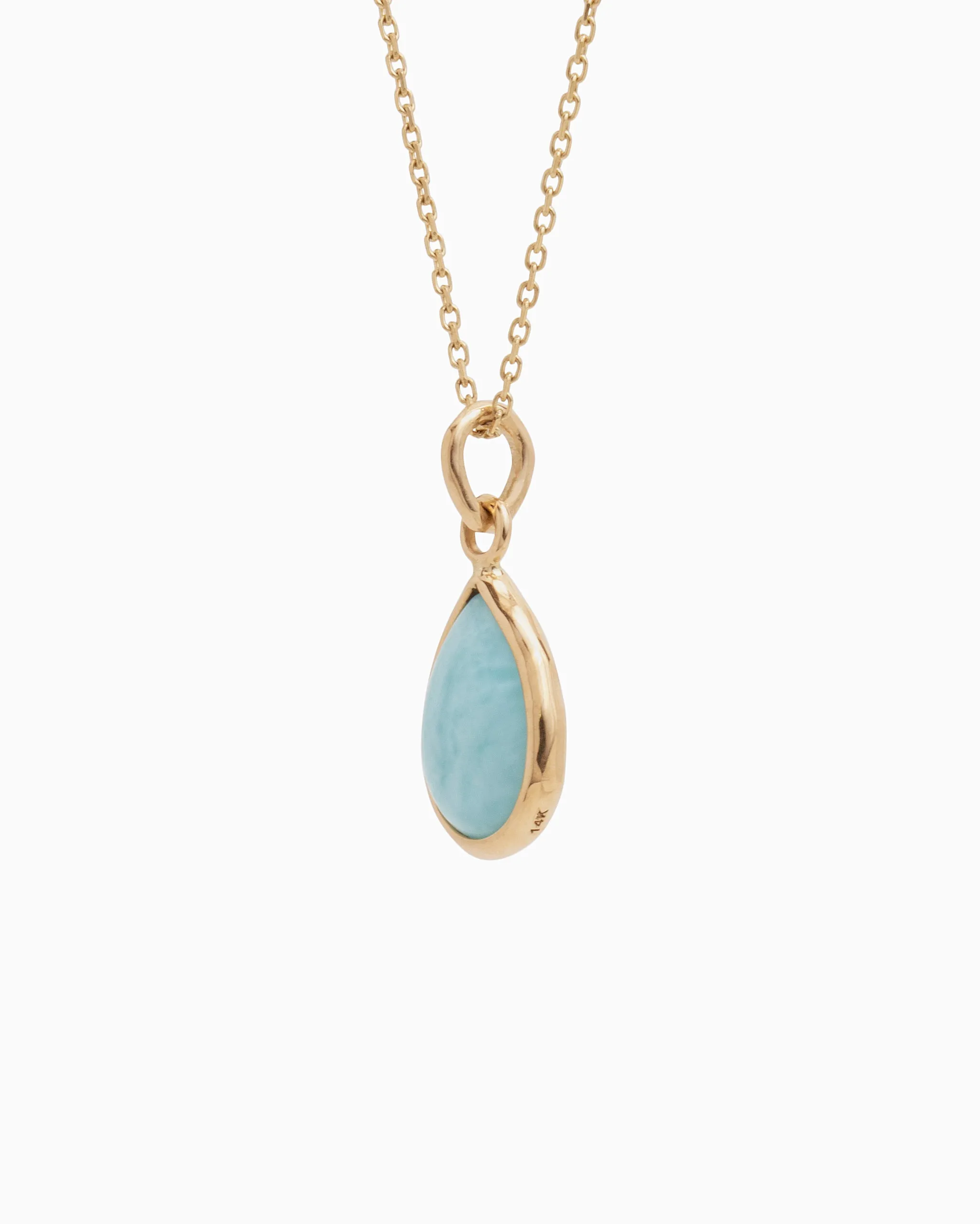 Dewdrop Stone Pendant - Larimar