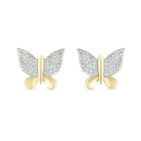 Diamond Butterfly Earrings