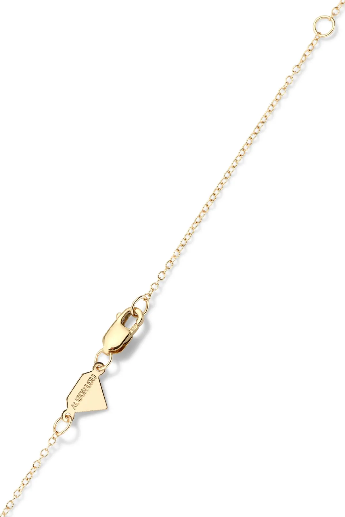 Diamond Letter with Enamel Shadow Necklace