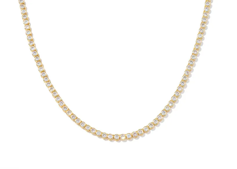 Diamond Tennis Necklace in Gold - PREORDER