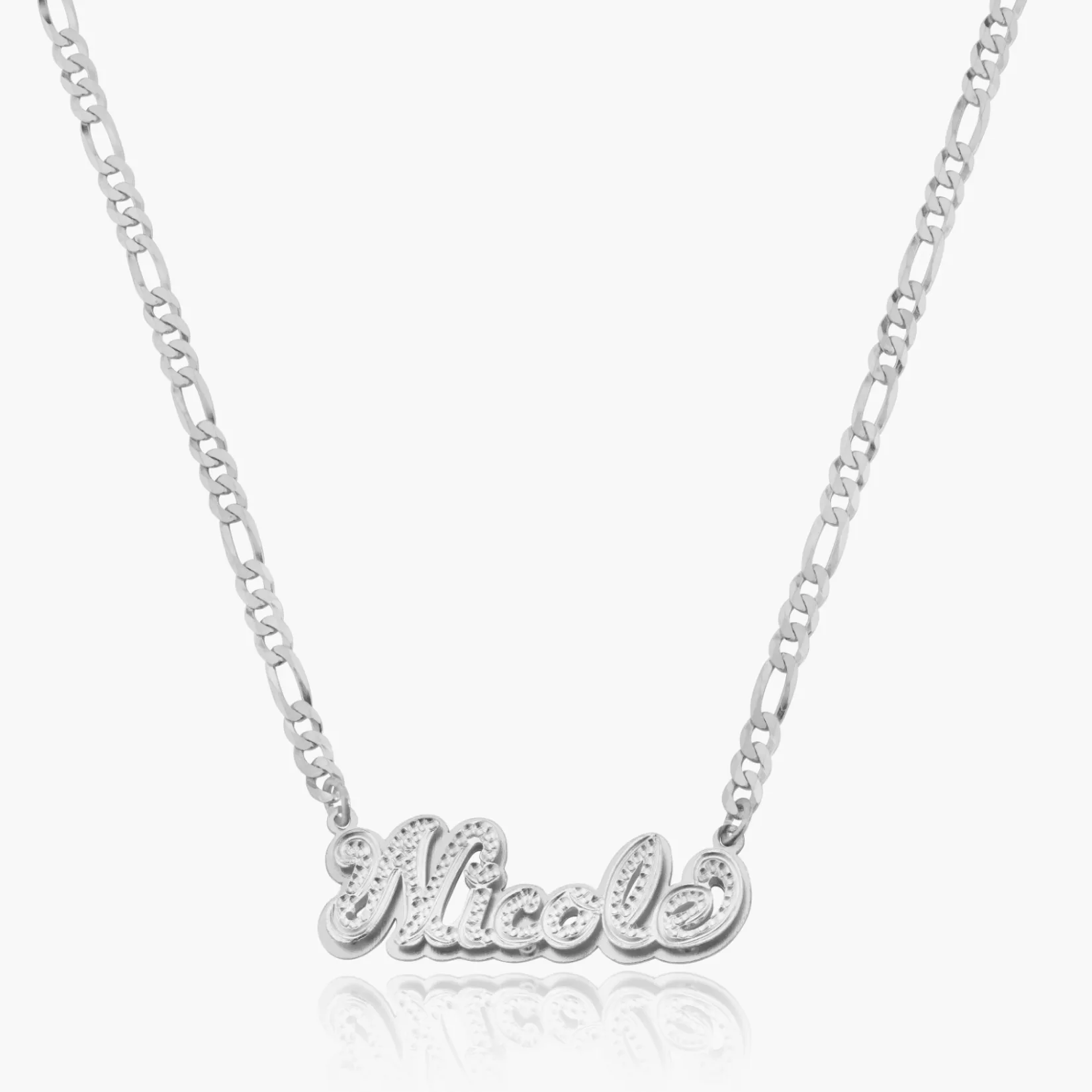 Double Plated Iced Out Script Name Necklace