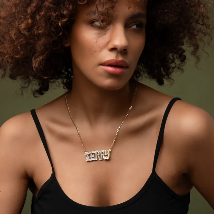 Double Plated "Take-out" Name Necklace