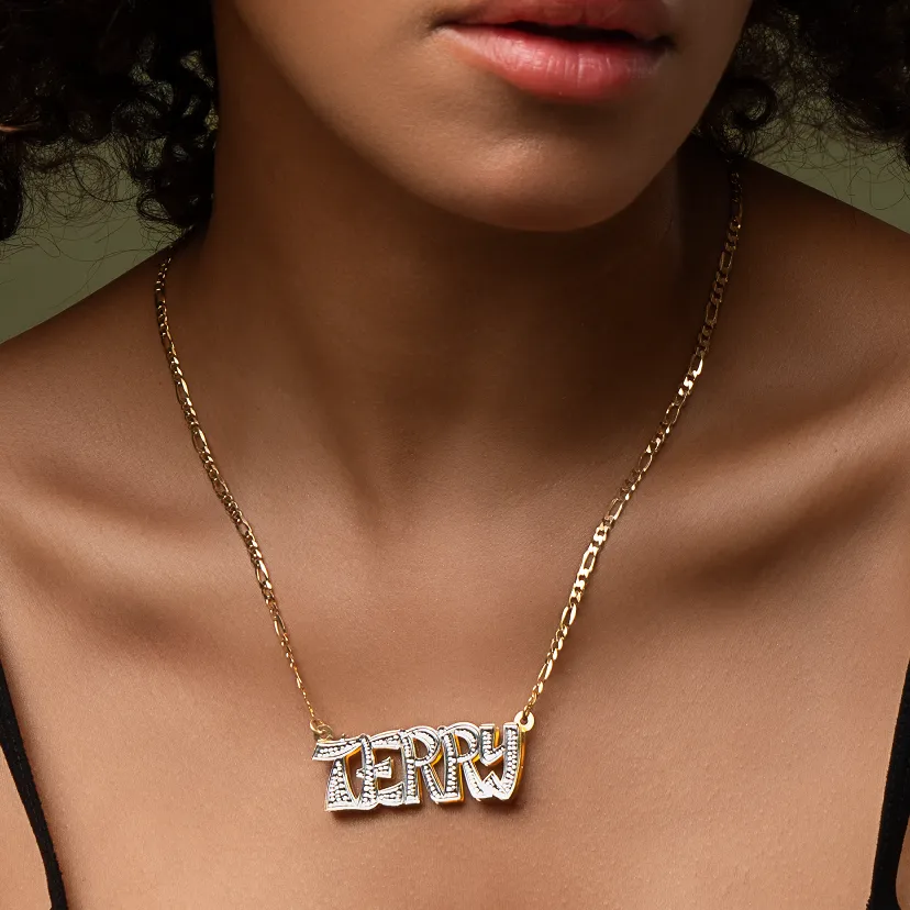 Double Plated "Take-out" Name Necklace