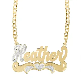 Double-plated Script Name Necklace