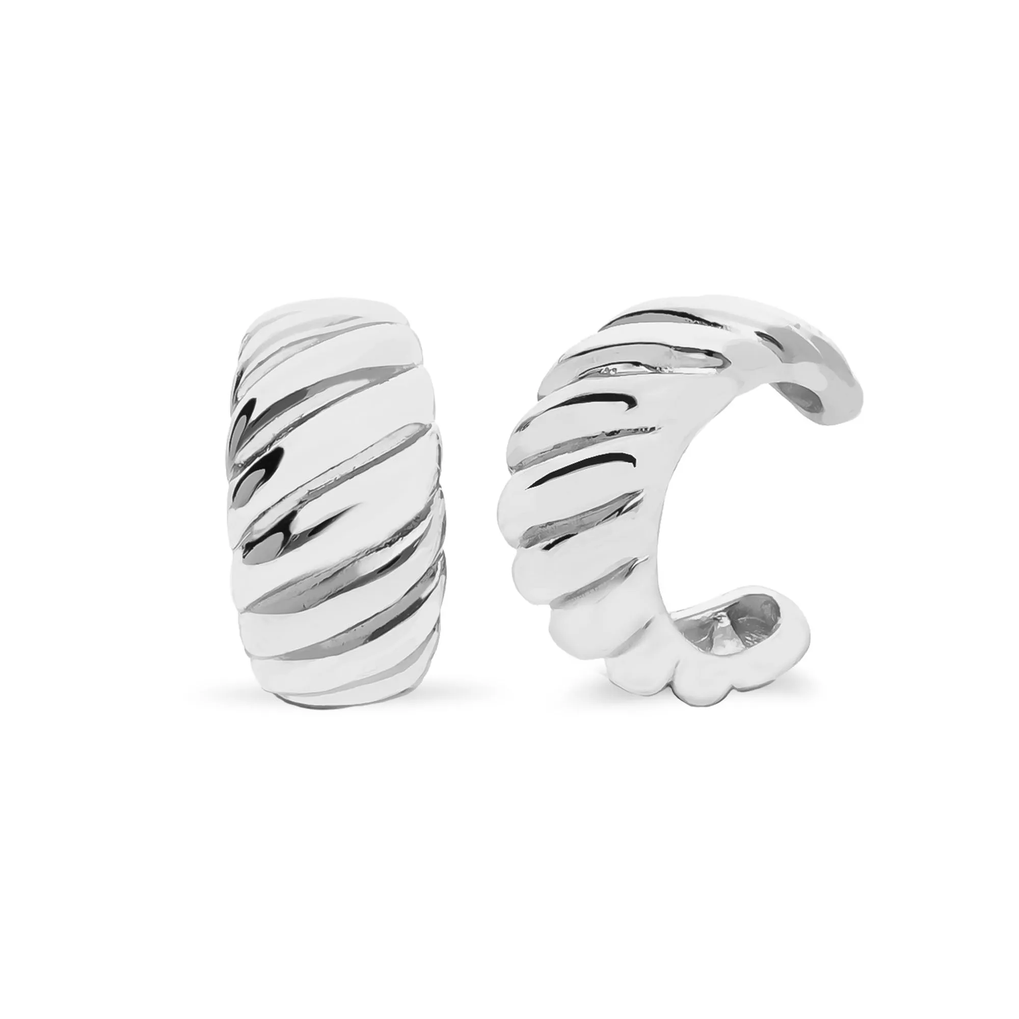 Ear cuff croissant silver