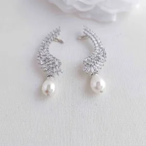 Ear Cuffs With or Without Pearl Drop-Adena