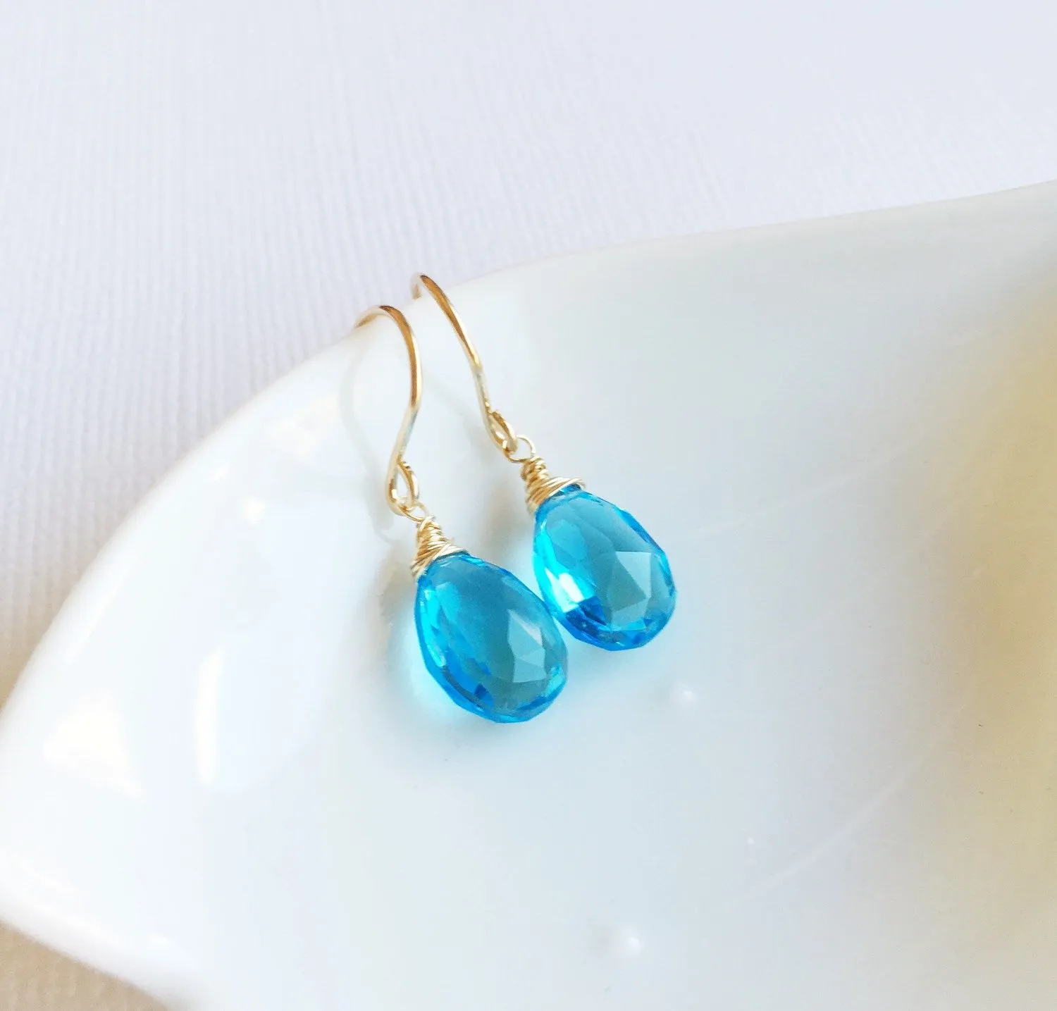 Earrings Nalani - Blue quartz (E282)