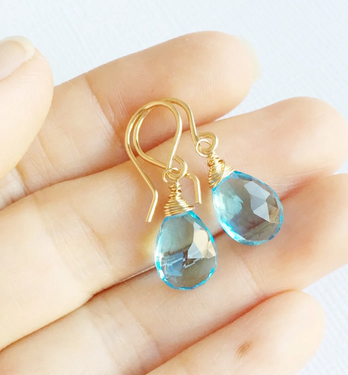 Earrings Nalani - Blue quartz (E282)