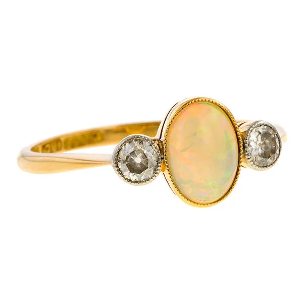 Edwardian Opal & Diamond Ring