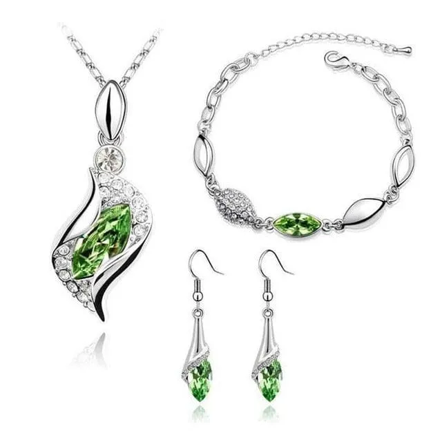 Elegant Party Crystals Jewelry Set