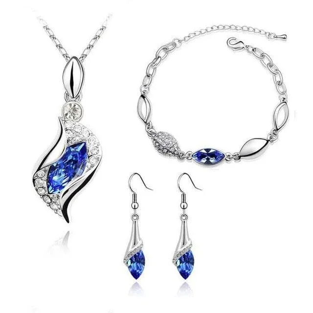 Elegant Party Crystals Jewelry Set