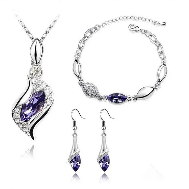 Elegant Party Crystals Jewelry Set