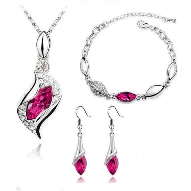 Elegant Party Crystals Jewelry Set