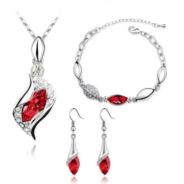 Elegant Party Crystals Jewelry Set