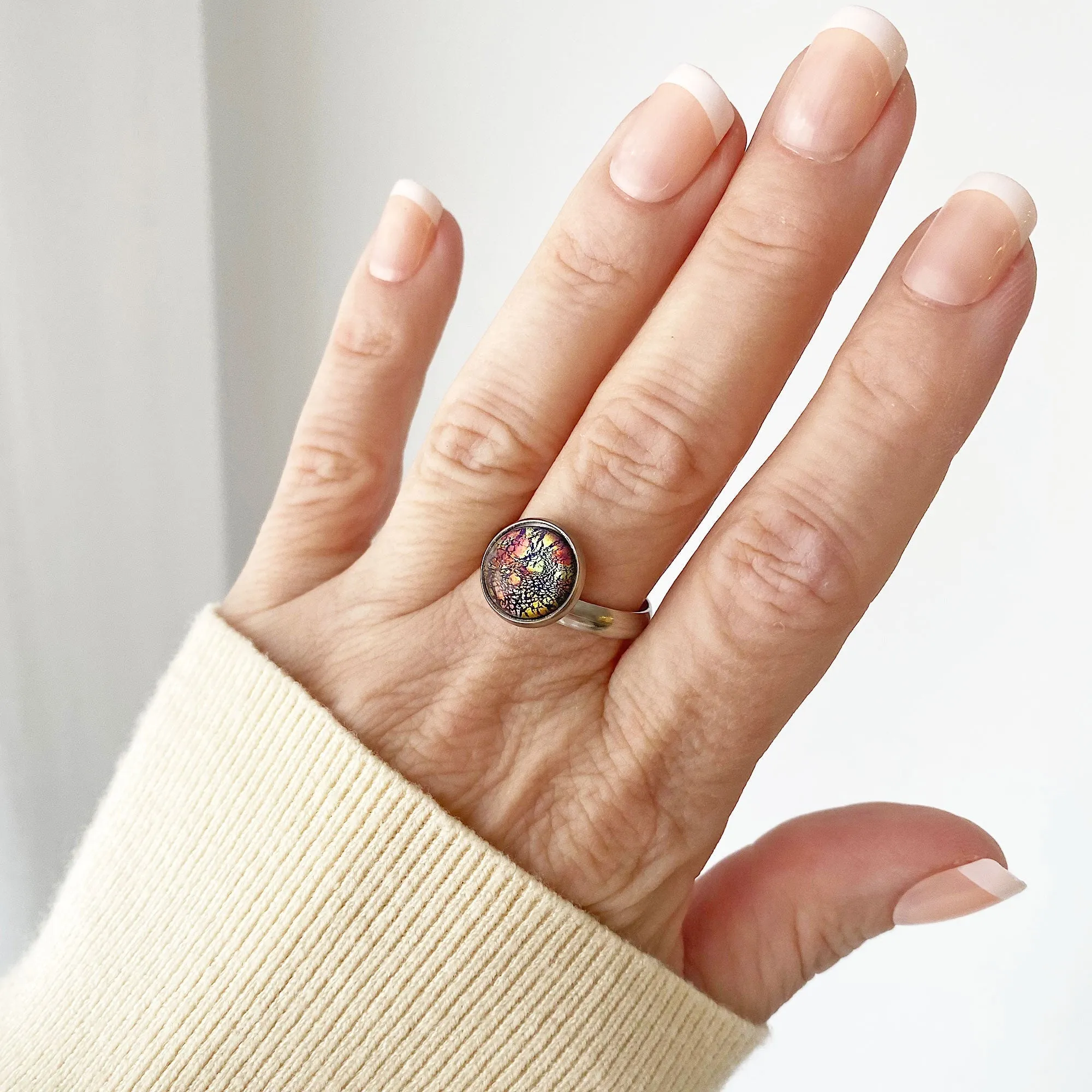 ELROY fire opal cocktail ring