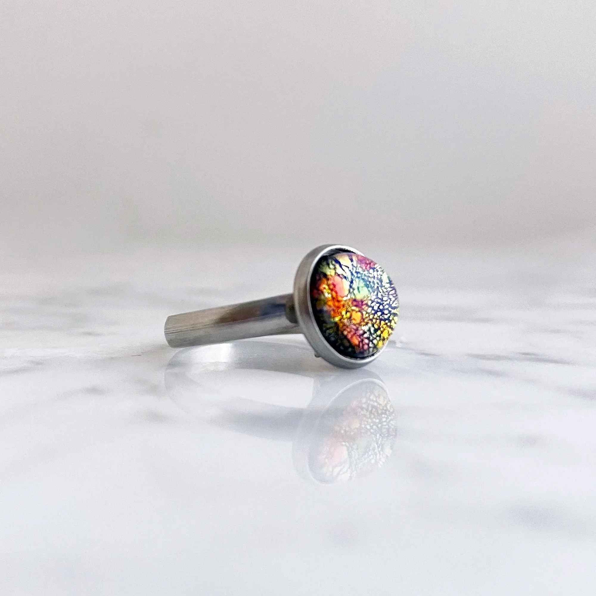 ELROY fire opal cocktail ring