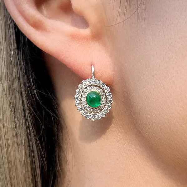 Emerald & Diamond Earrings