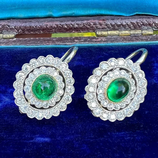 Emerald & Diamond Earrings