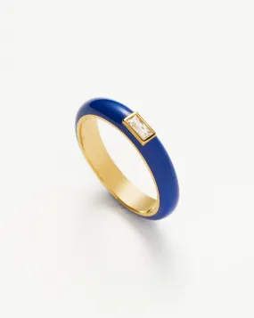 Enamel & Stone Stacking Ring