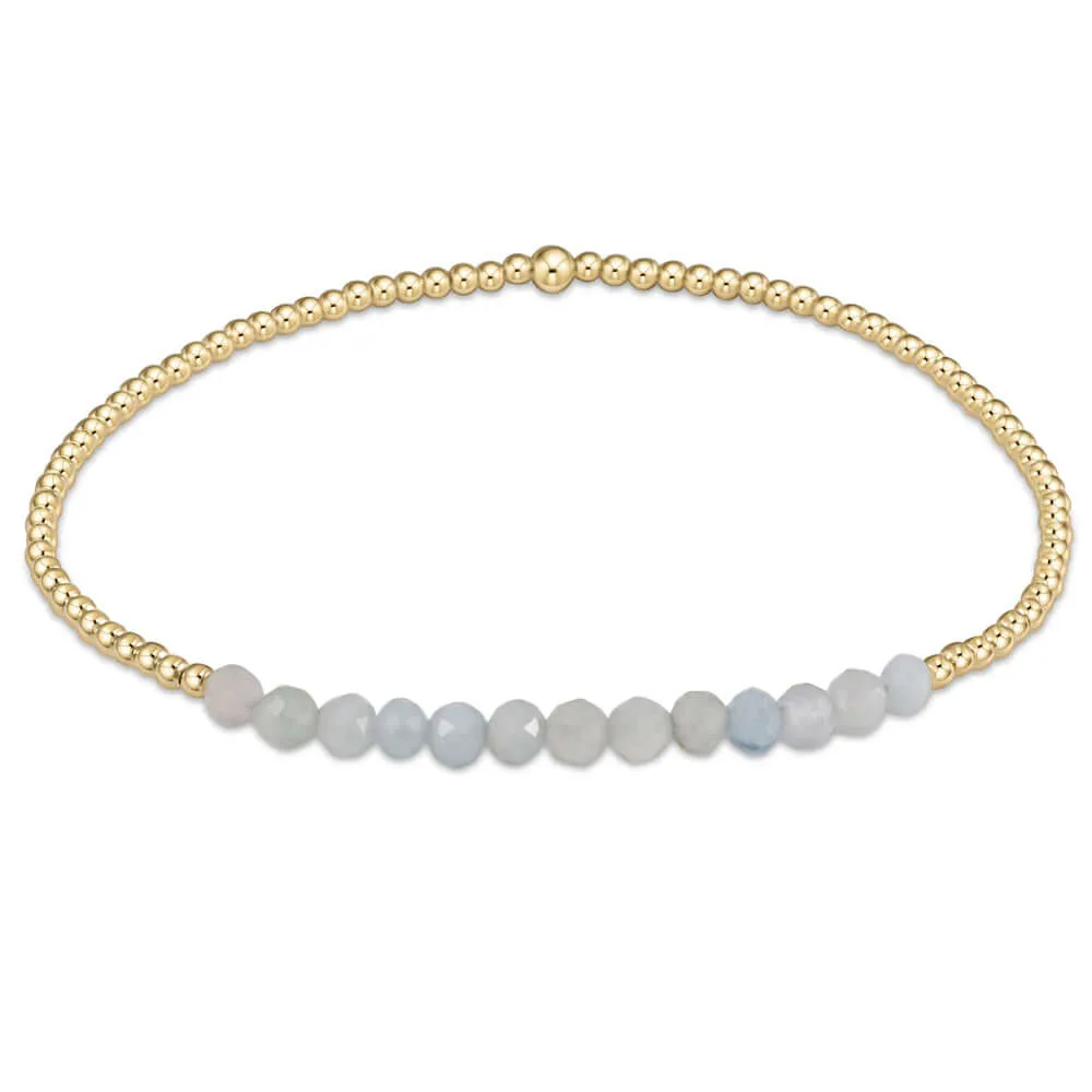 ENewton 2mm Gold Aquamarine Bliss Bracelet