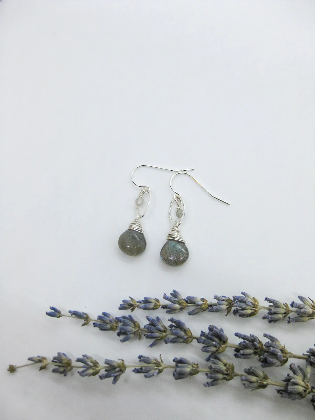 Essence: Labradorite Earrings - e578