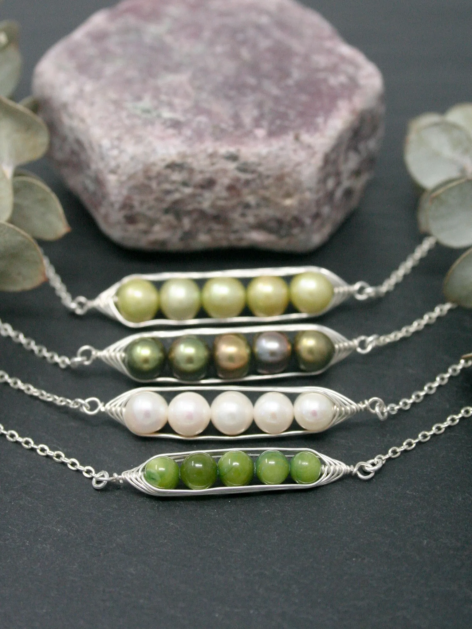 Five peas in a pod bracelet [made to order]