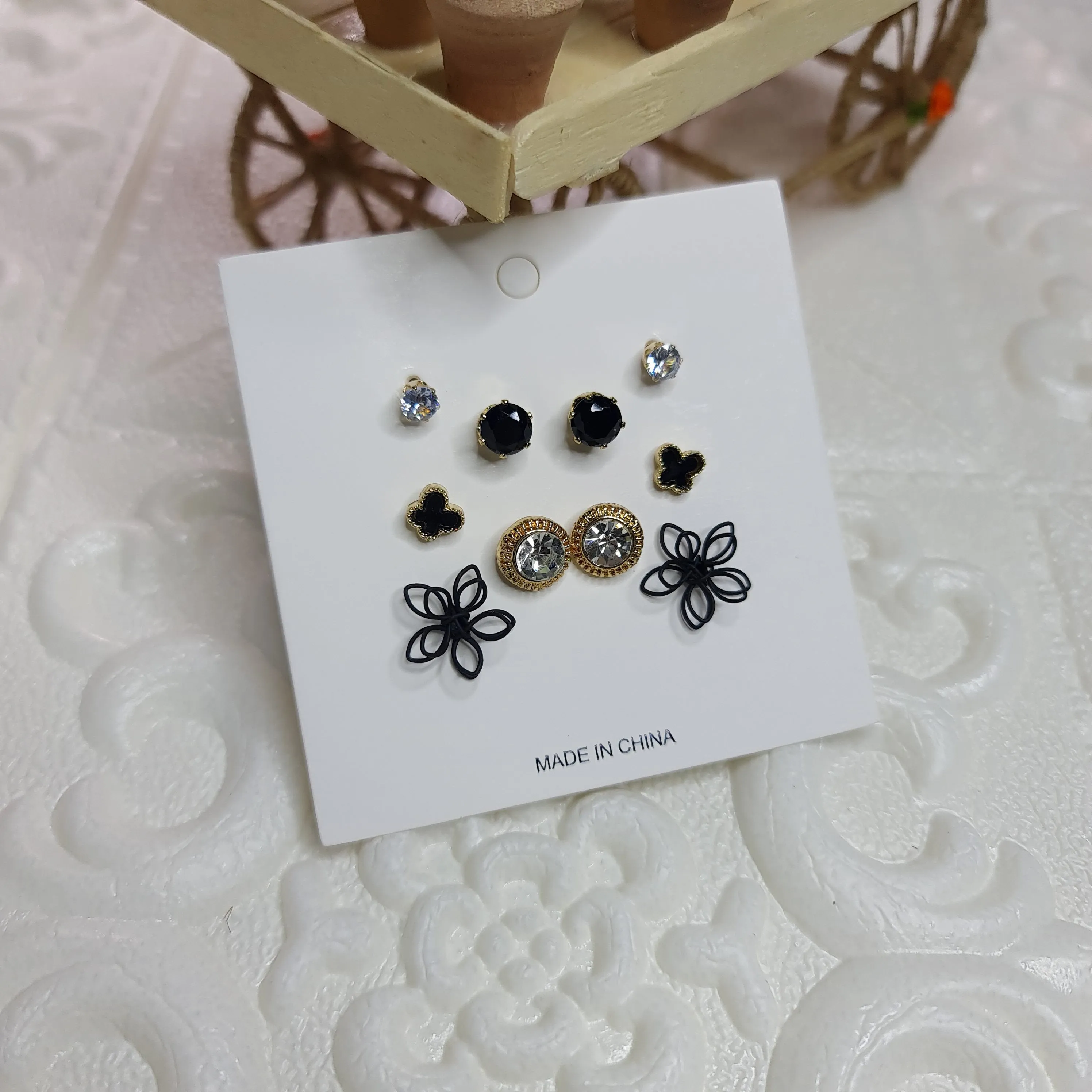 Floral Star Pearl Studs Combo