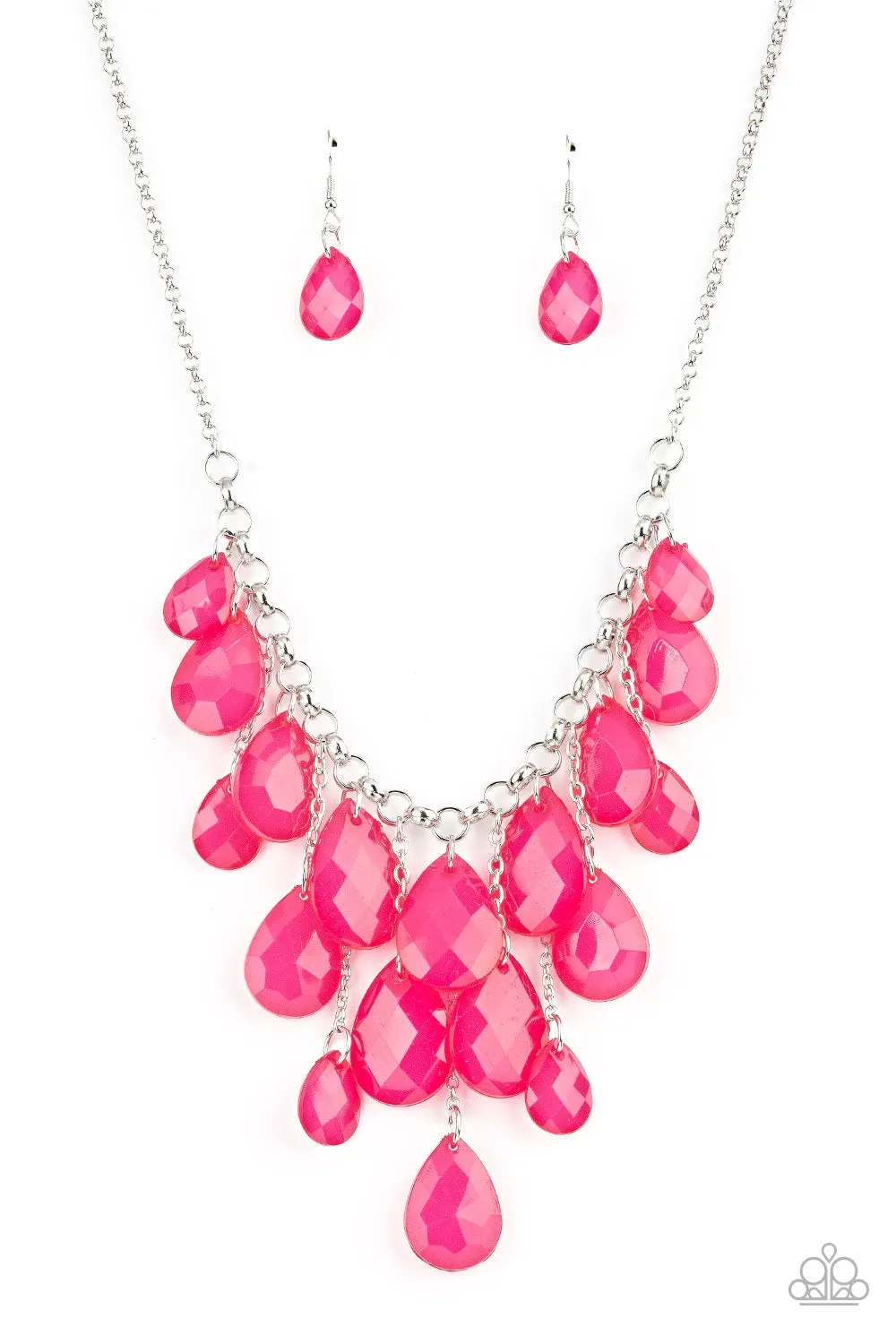 Front Row Flamboyance - Pink Paparazzi Necklace