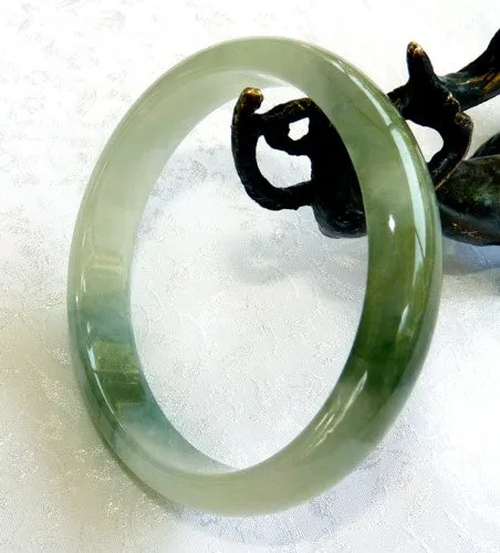 Glowing Heavenly Burmese Jadeite Bangle Bracelet 56 mm (BB2996)