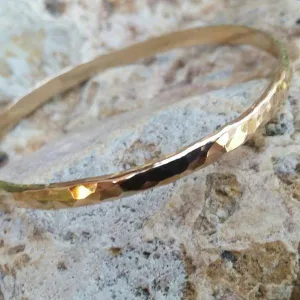 Gold Bangle Stacking Bracelet Gold Filled or 14kt Gold