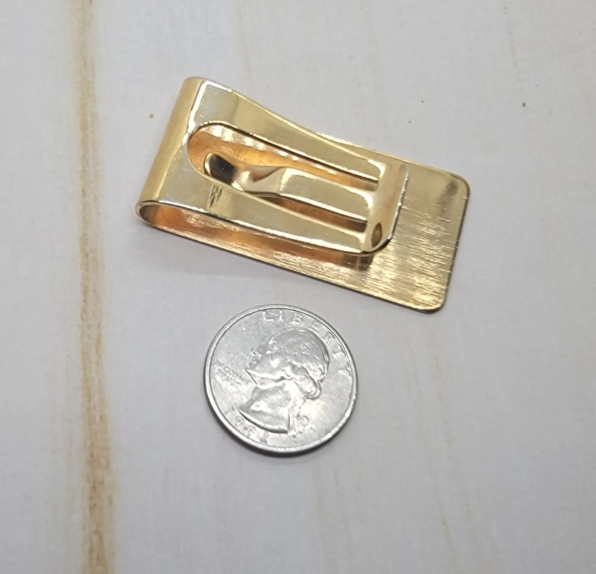 Gold Geometric Money Clip Blank (1) - L1274