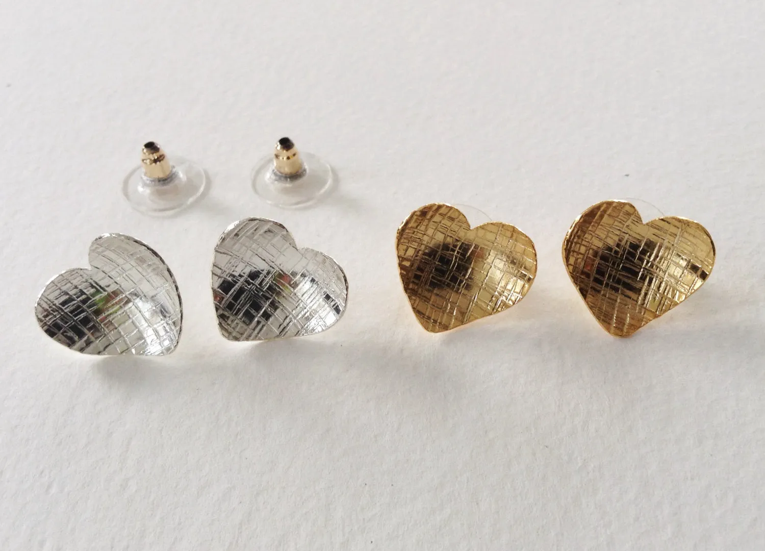 Gold post heart Earrings, Tiny Heart Earrings, Bride Earrings, Gold Post earring, Silver heart Earrings, wedding jewelry, everyday earrings