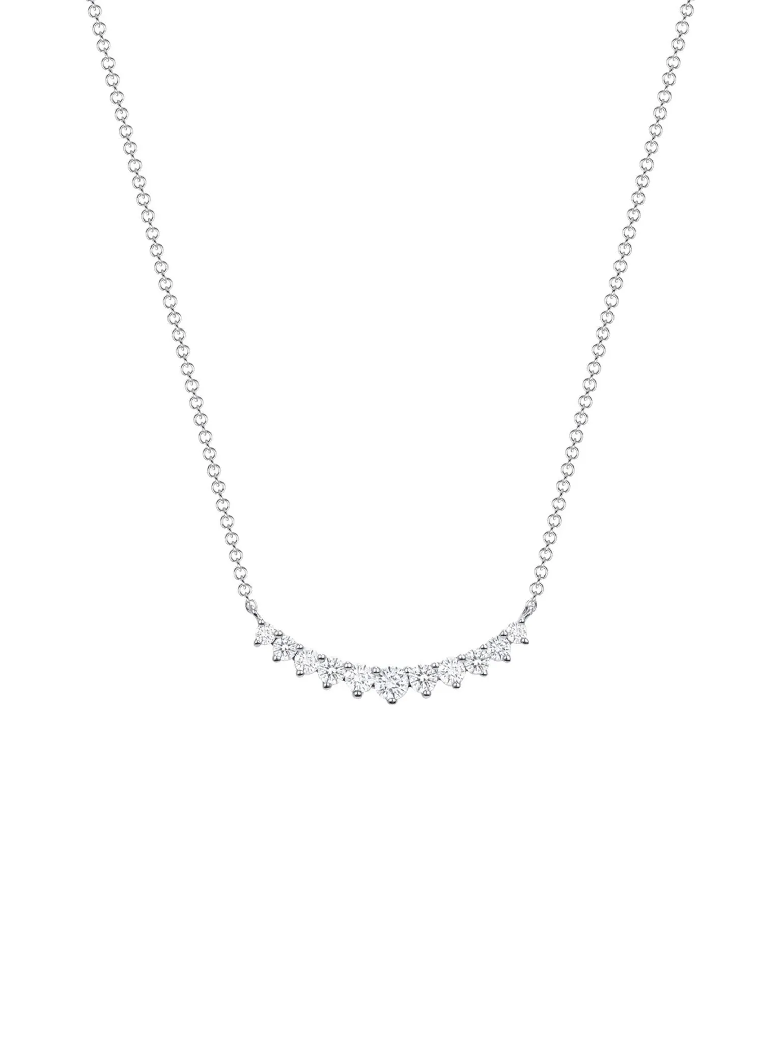 Graduated Chasing Diamonds Necklace 14K